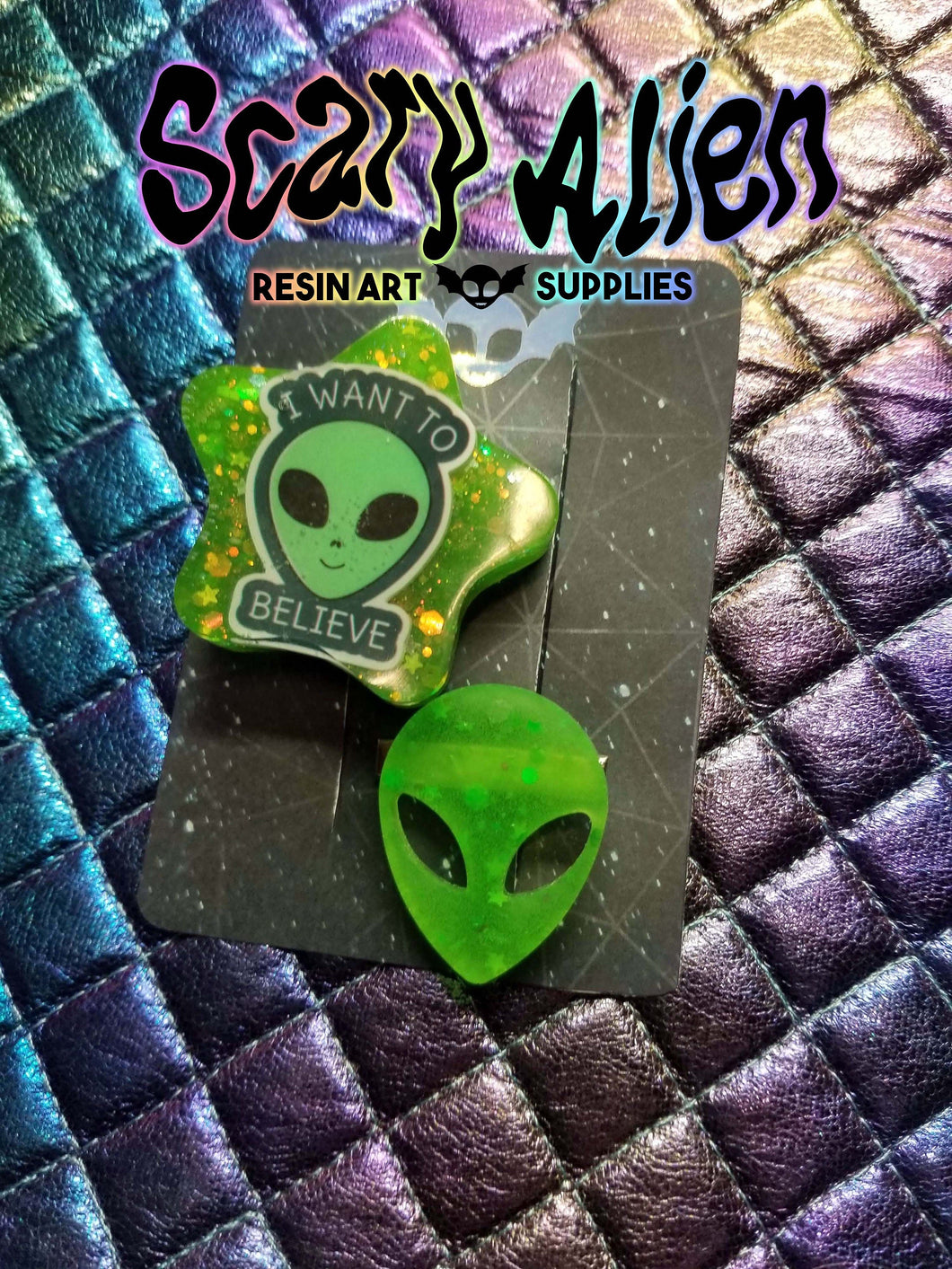 Star Alien Barrettes Set Scary Aliens