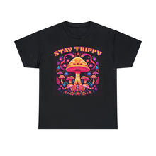 Load image into Gallery viewer, Stay Trippy Psychedelic Mushroom T Shirt Scary Aliens
