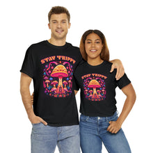 Load image into Gallery viewer, Stay Trippy Psychedelic Mushroom T Shirt Scary Aliens
