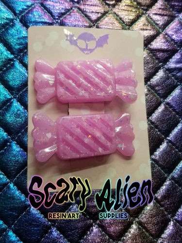 Strawberry Candy Barrettes Set Scary Aliens