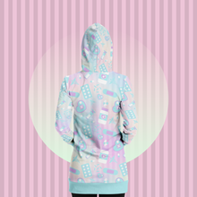 Load image into Gallery viewer, Take Your Pills Hoodie Dress- Rainbow Scary Aliens
