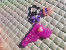 Load image into Gallery viewer, Yami Kawaii Gun Keychain - Magenta Scary Aliens
