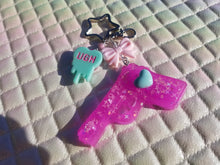 Load image into Gallery viewer, Yami Kawaii Gun Keychain - Magenta Scary Aliens
