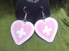 Load image into Gallery viewer, Yami Kawaii Heart Earrings Scary Aliens
