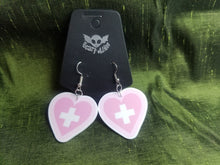 Load image into Gallery viewer, Yami Kawaii Heart Earrings Scary Aliens
