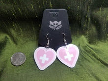 Load image into Gallery viewer, Yami Kawaii Heart Earrings Scary Aliens
