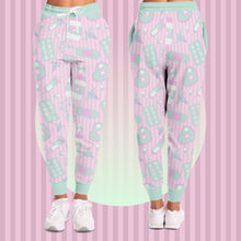 Load image into Gallery viewer, Yami Kawaii Joggers- Pink Scary Aliens
