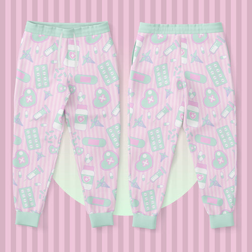 Yami Kawaii Joggers- Pink Scary Aliens