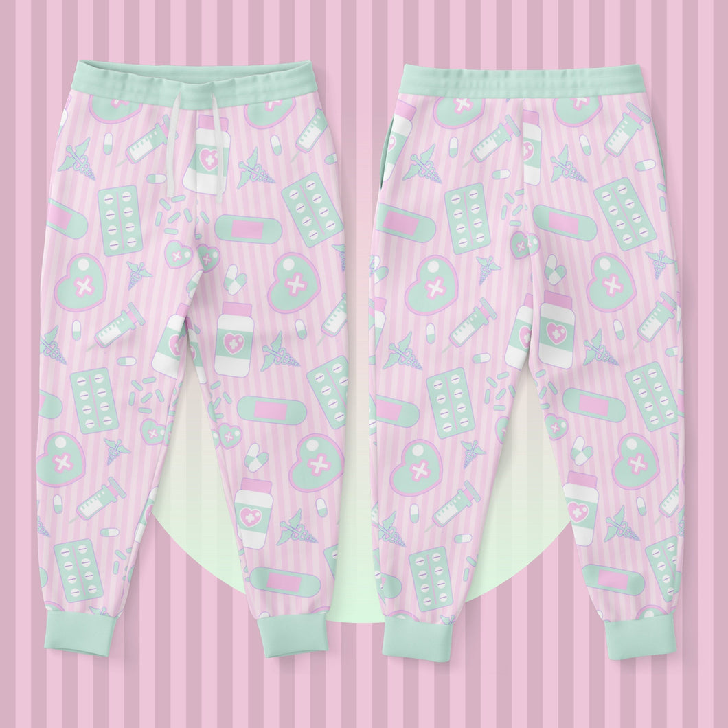 Yami Kawaii Joggers- Pink Scary Aliens