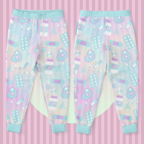 Yami Kawaii Joggers- Rainbow Scary Aliens