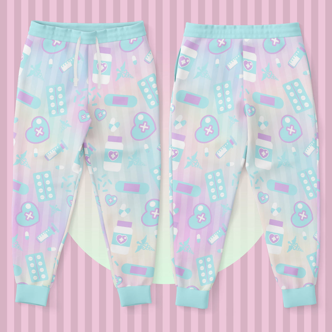 Yami Kawaii Joggers- Rainbow Scary Aliens