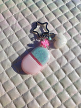 Load image into Gallery viewer, Yami Kawaii Pill Keychain - Blue Scary Aliens
