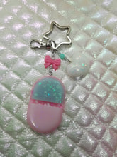 Load image into Gallery viewer, Yami Kawaii Pill Keychain - Blue Scary Aliens
